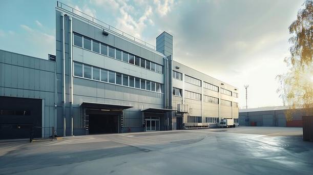 大型重工业工厂建筑外观:生成式人工智能